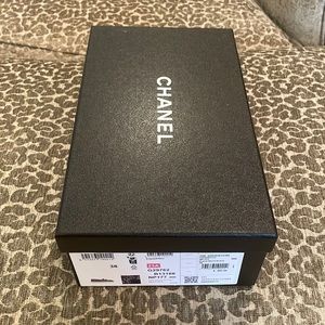 Chanel espadrille box with set of dust bags